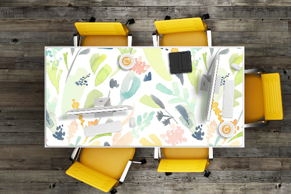 Large desk mat for children flowers