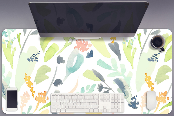 Large desk mat for children flowers