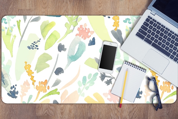 Large desk mat for children flowers