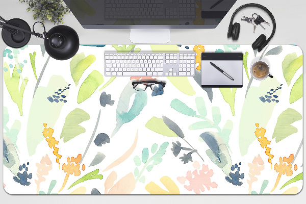 Large desk mat for children flowers