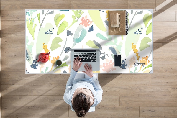 Large desk mat for children flowers