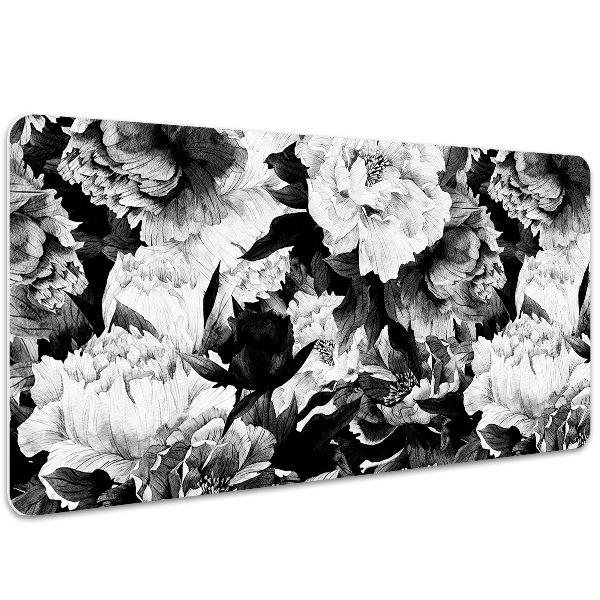 Large desk mat for children black roses