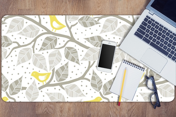 Large desk mat for children birds