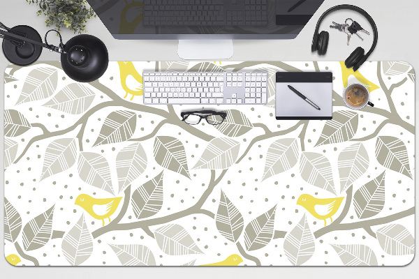 Large desk mat for children birds