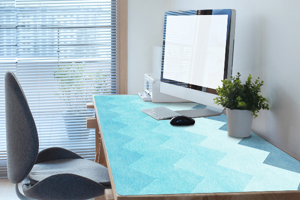 Large desk mat for children zigzag pattern