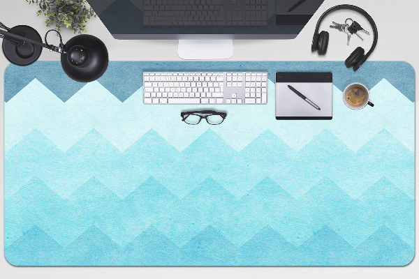 Large desk mat for children zigzag pattern