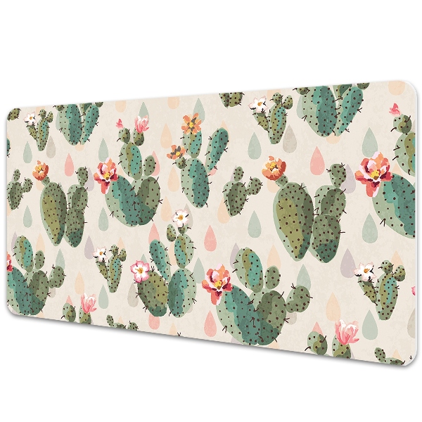 Large desk mat for children cacti