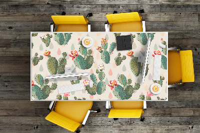 Large desk mat for children cacti