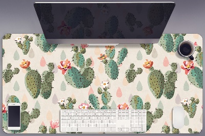 Large desk mat for children cacti