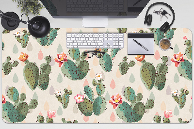 Large desk mat for children cacti