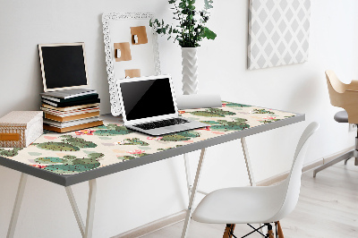 Large desk mat for children cacti