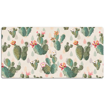 Large desk mat for children cacti