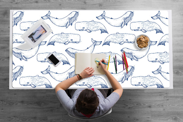 Full desk pad blue Whales