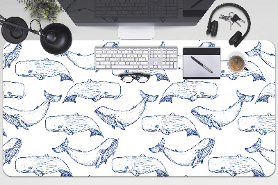 Full desk pad blue Whales