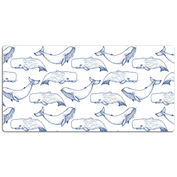 Full desk pad blue Whales