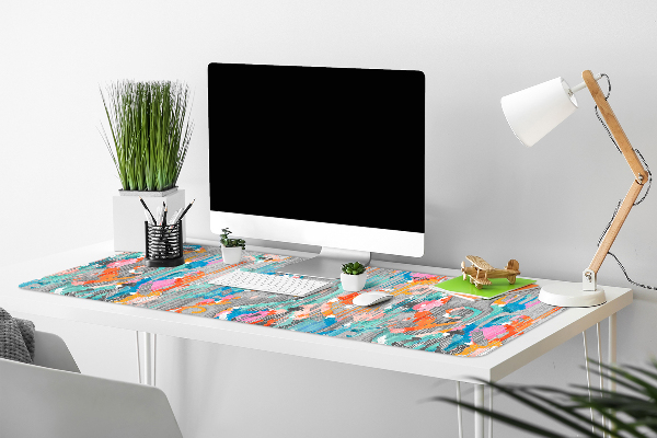 Large desk mat for children Graffiti