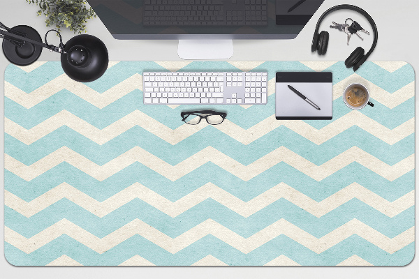 Large desk mat for children zigzags