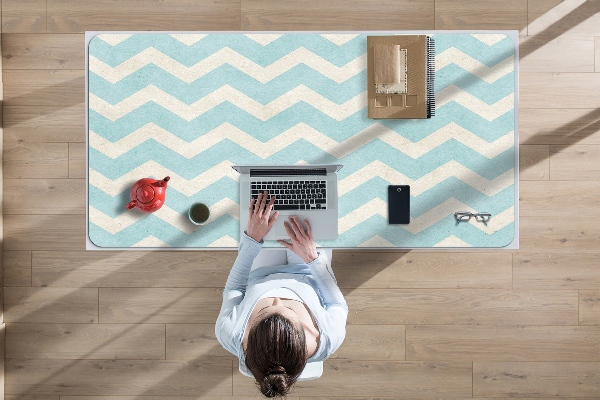 Large desk mat for children zigzags