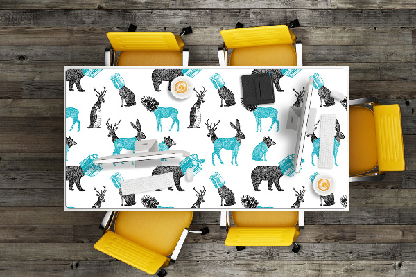 Large desk mat for children Animals