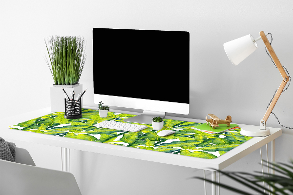 Desk pad watercolor leaves