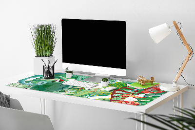 Large desk mat for children chameleons