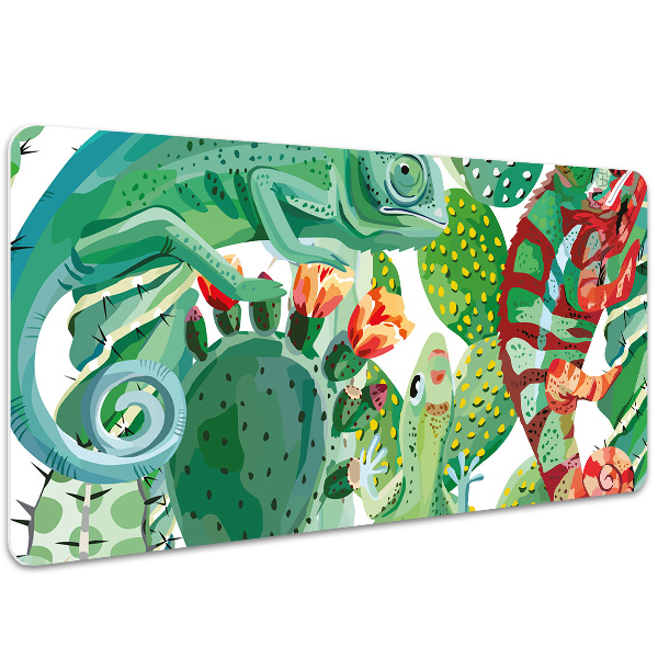 Large desk mat for children chameleons