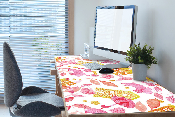 Large desk mat for children hippos