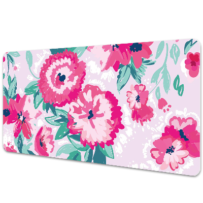 Large desk mat for children flowers