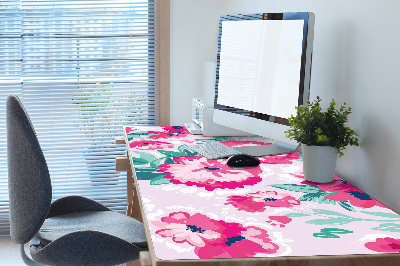 Large desk mat for children flowers