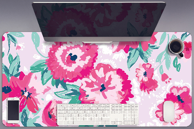 Large desk mat for children flowers