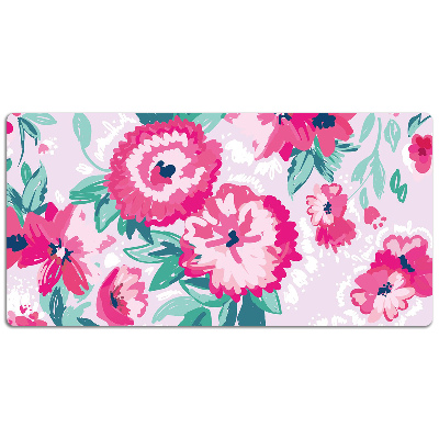 Large desk mat for children flowers