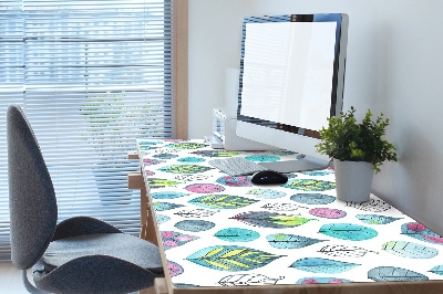 Desk mat cartoonish leaves