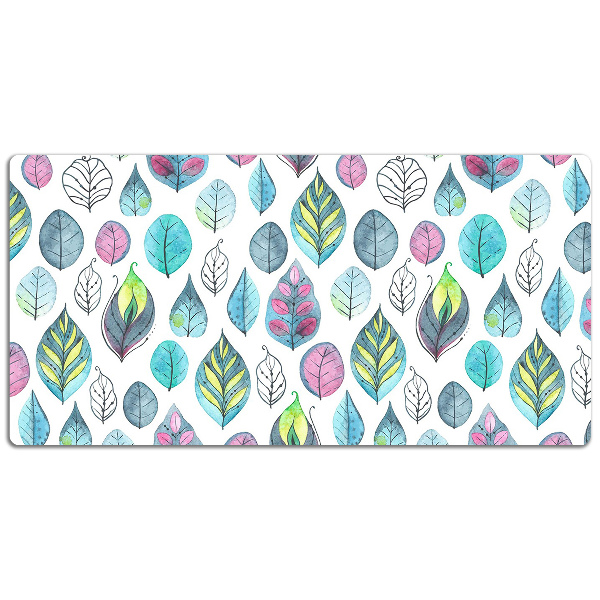 Desk mat cartoonish leaves
