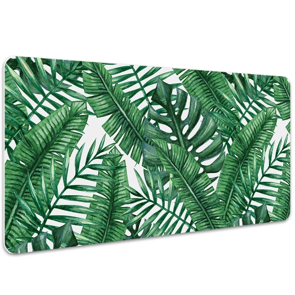 Large desk mat table protector monstera leaf