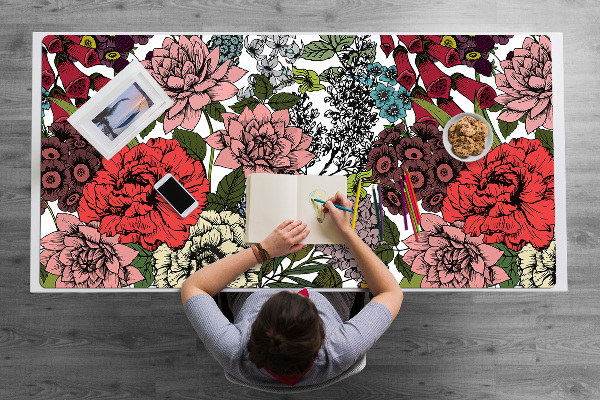Desk pad Autumn Flowers