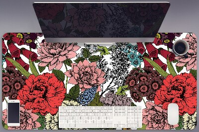 Desk pad Autumn Flowers