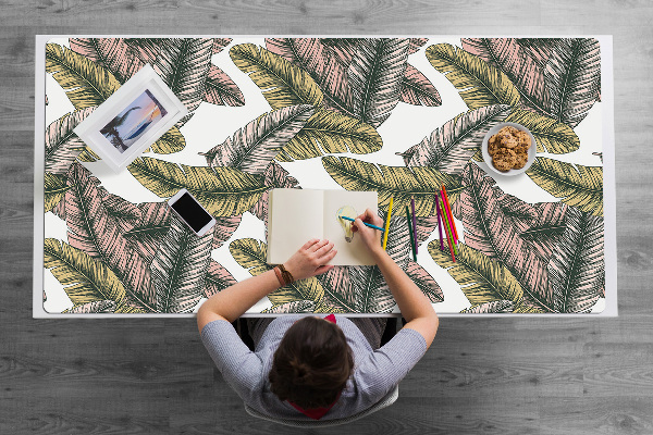 Desk pad banana leaves