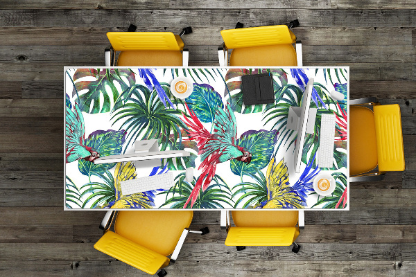 Large desk mat for children parrots