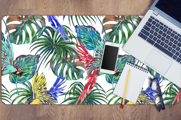 Large desk mat for children parrots