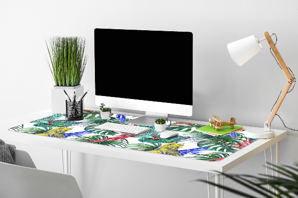 Large desk mat for children parrots