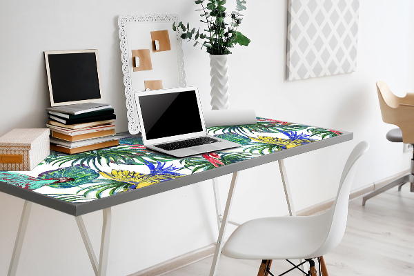 Large desk mat for children parrots