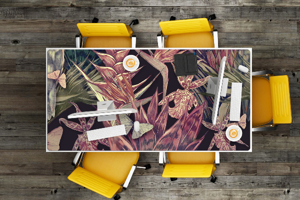 Full desk mat Birds and leaves