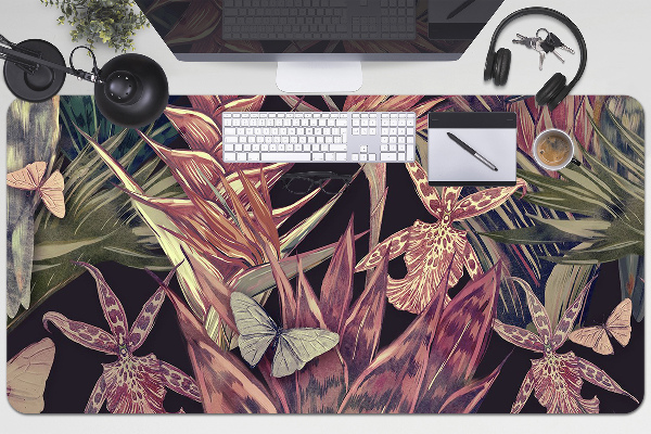 Full desk mat Birds and leaves
