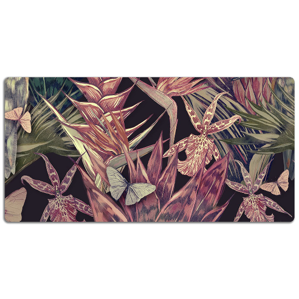 Full desk mat Birds and leaves