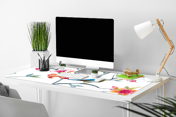 Large desk mat for children flowers
