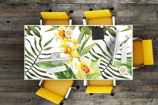 Desk pad exotic leaf