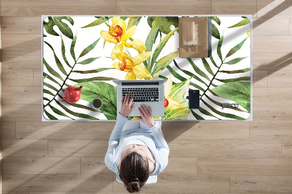 Desk pad exotic leaf