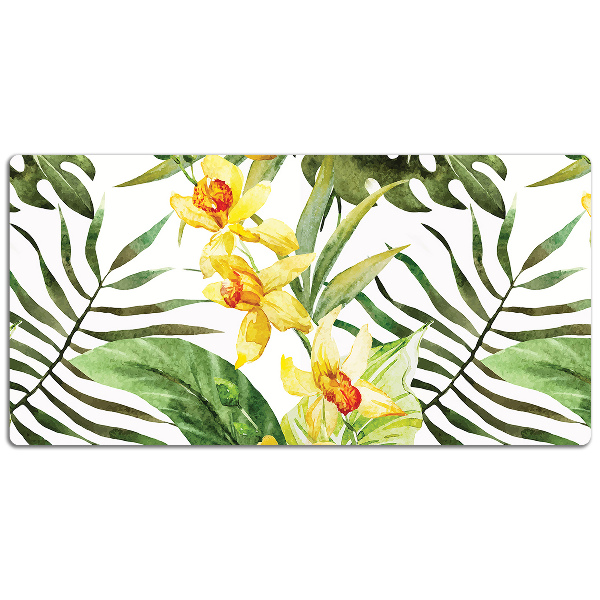 Desk pad exotic leaf