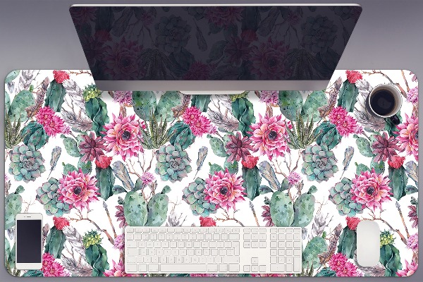 Large desk mat for children Succulents