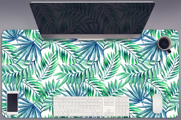 Desk pad painted leaves